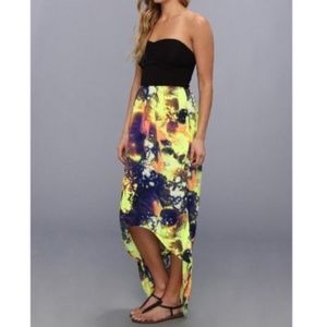 HURLEY Strapless Neon Maxi Dress